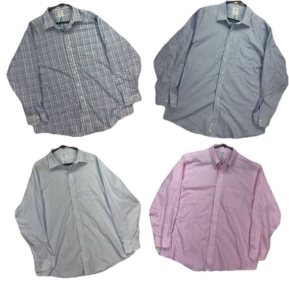 Brooks Brothers (Lot Of 4) MensOriginal Non-Iron Shirt Size XL 18-35 Excellent